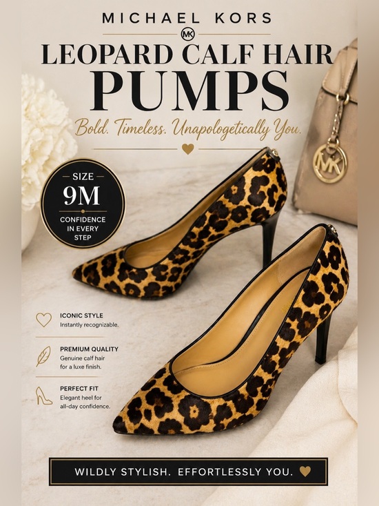 Michael Kors Shoes - MICHAEL Michael Kors Leopard Calf Hair Pumps 9M